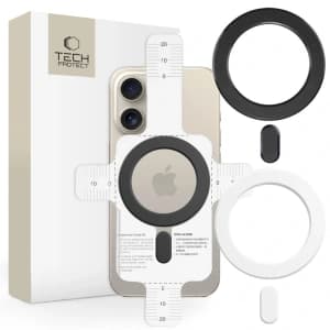 Blaszka Tech-Protect MMP-100 Magnetic MagSafe Ring Black & White [2 PACK]