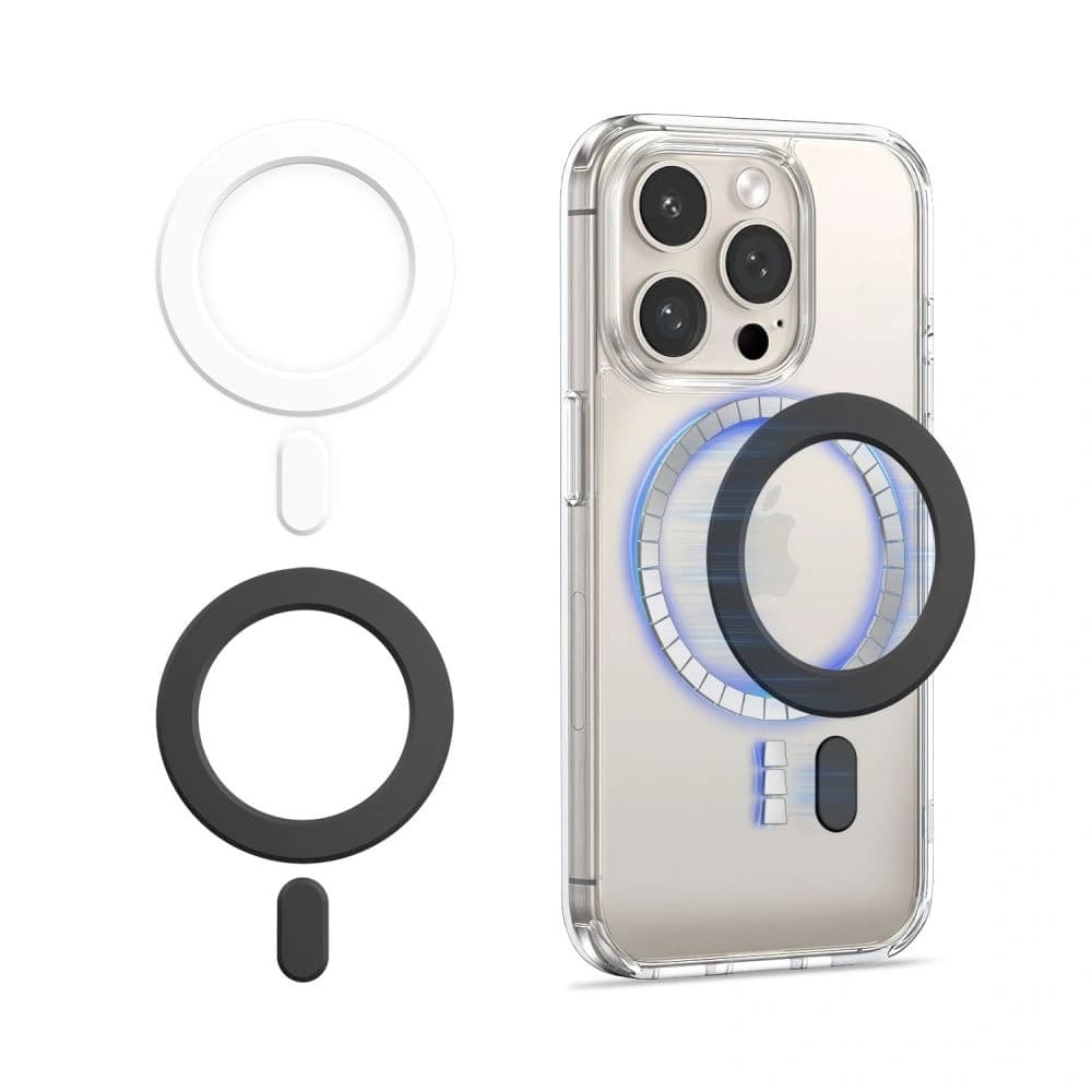 Tech-Protect MMP-100 Magnetic MagSafe Ring Black & White [2 PACK] - 5