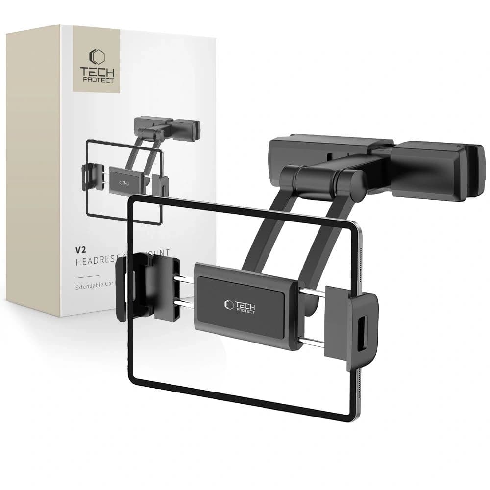 Tech-Protect V2 Stretchable Headrest Car Mount Black - 1