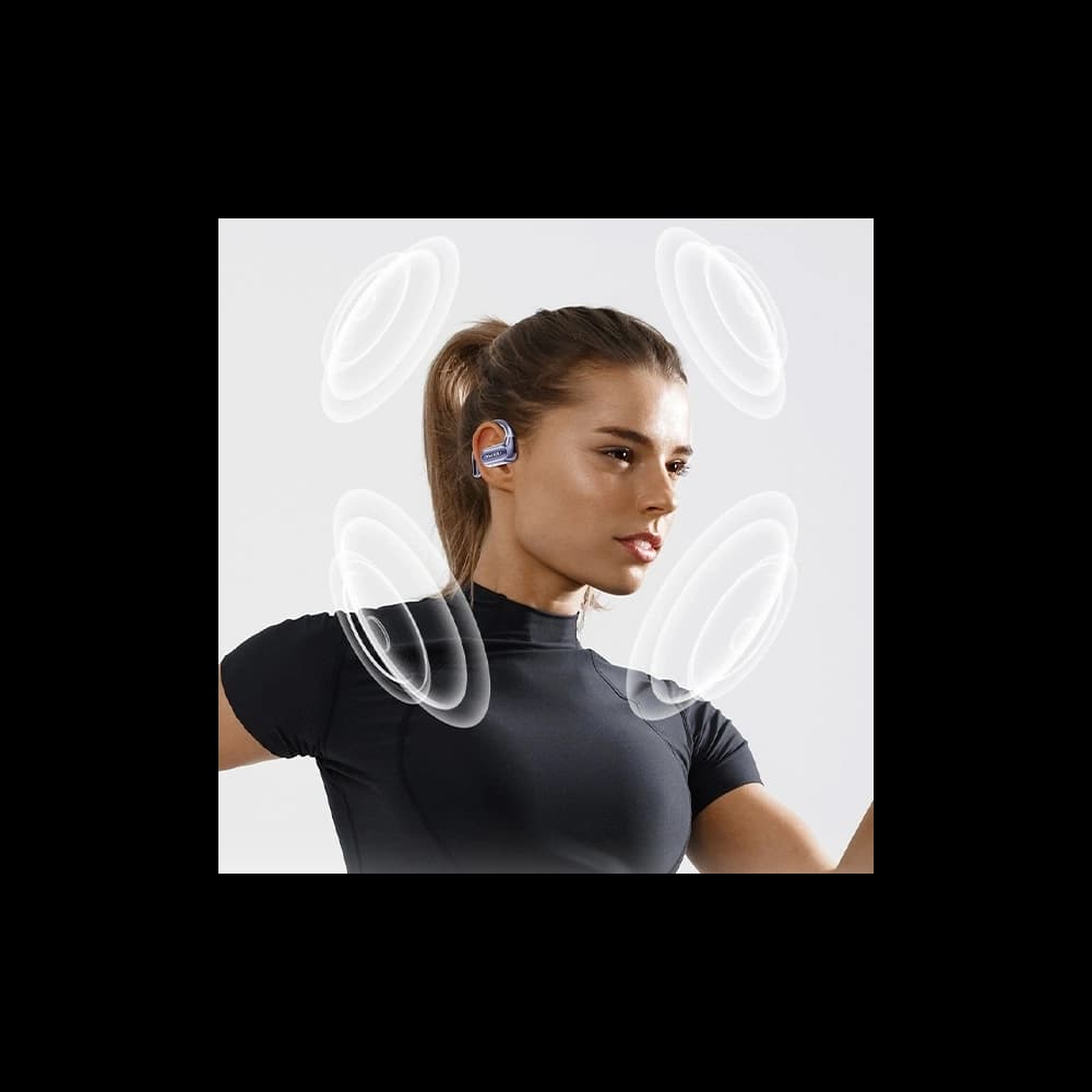 AWEI T93 Bluetooth 5.4 OWS kabellose Kopfhörer + Dockingstation schwarz - 4