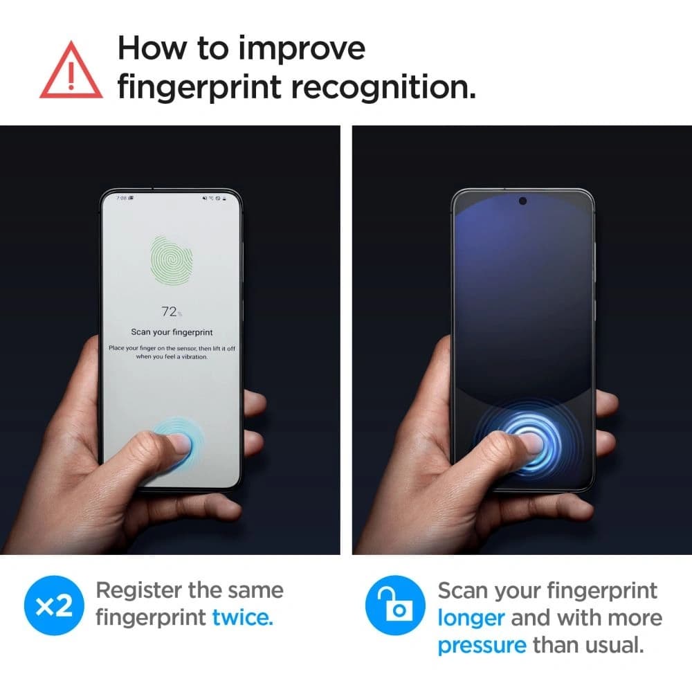 Spigen GLAS.tR ez Fit Samsung Galaxy S24 FE Clear [2 PACK] - 14