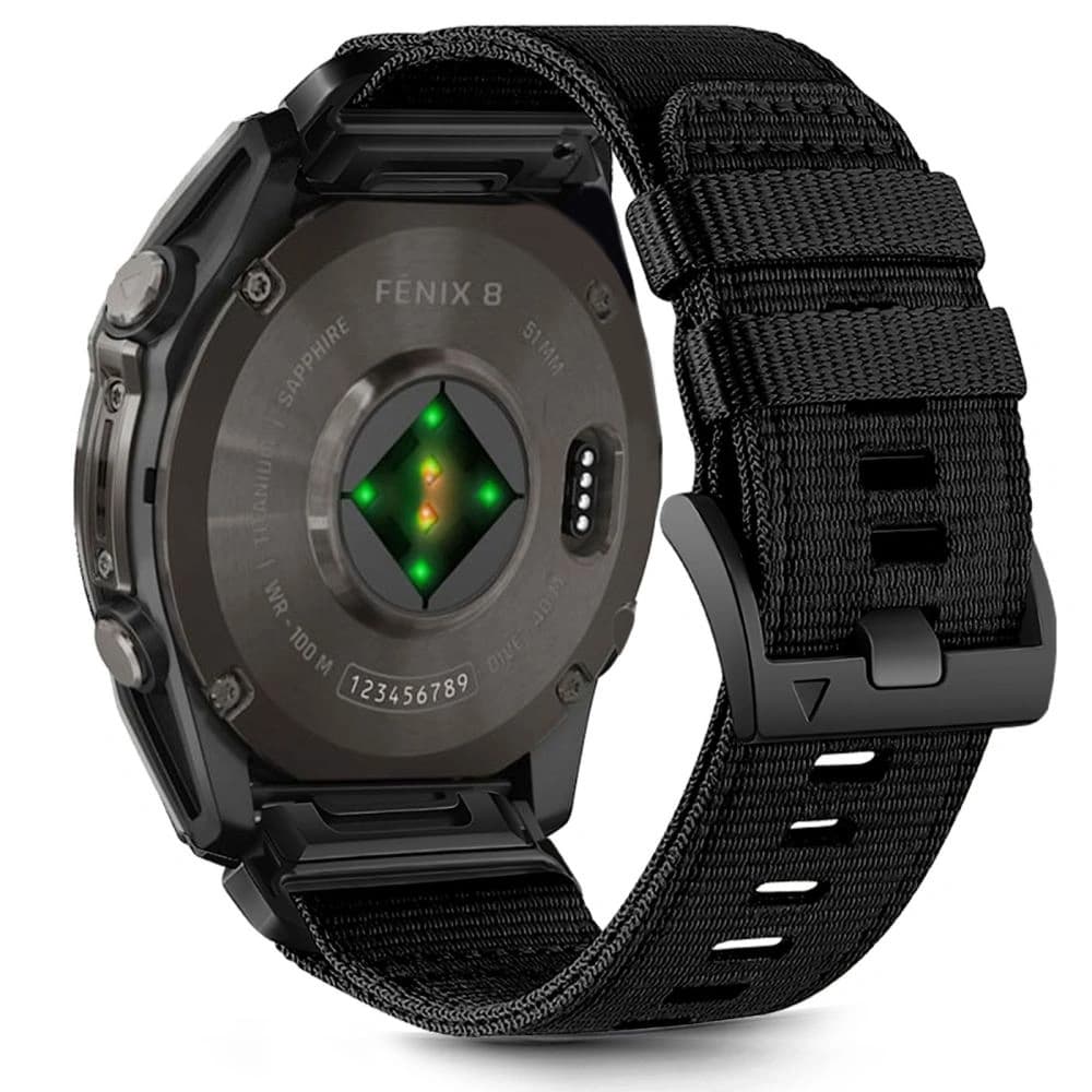 Tech-Protect Nylon Classic Garmin Fenix 5x / 5x Plus / 6x / 6x Pro / 7x / 8 51mm Black - 1