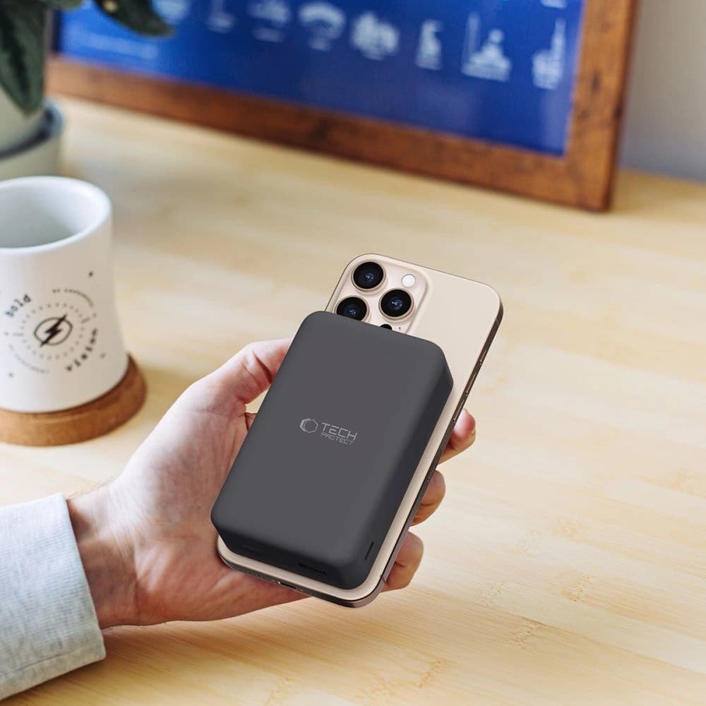 Tech-Protect PB12 LifeMag Powerbank 15W MagSafe 20000mah Black - 8