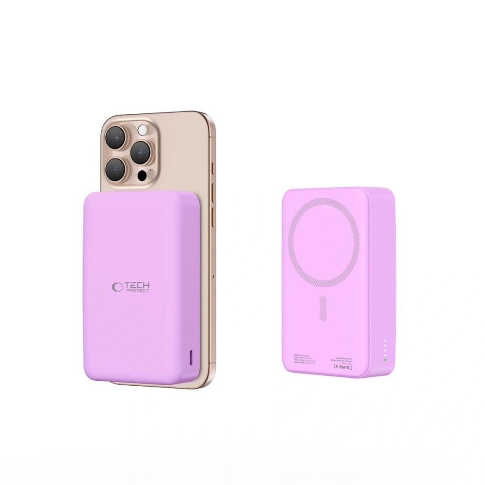 Tech-Protect PB12 LifeMag Powerbank 15W MagSafe 20000mah Lilac - 5