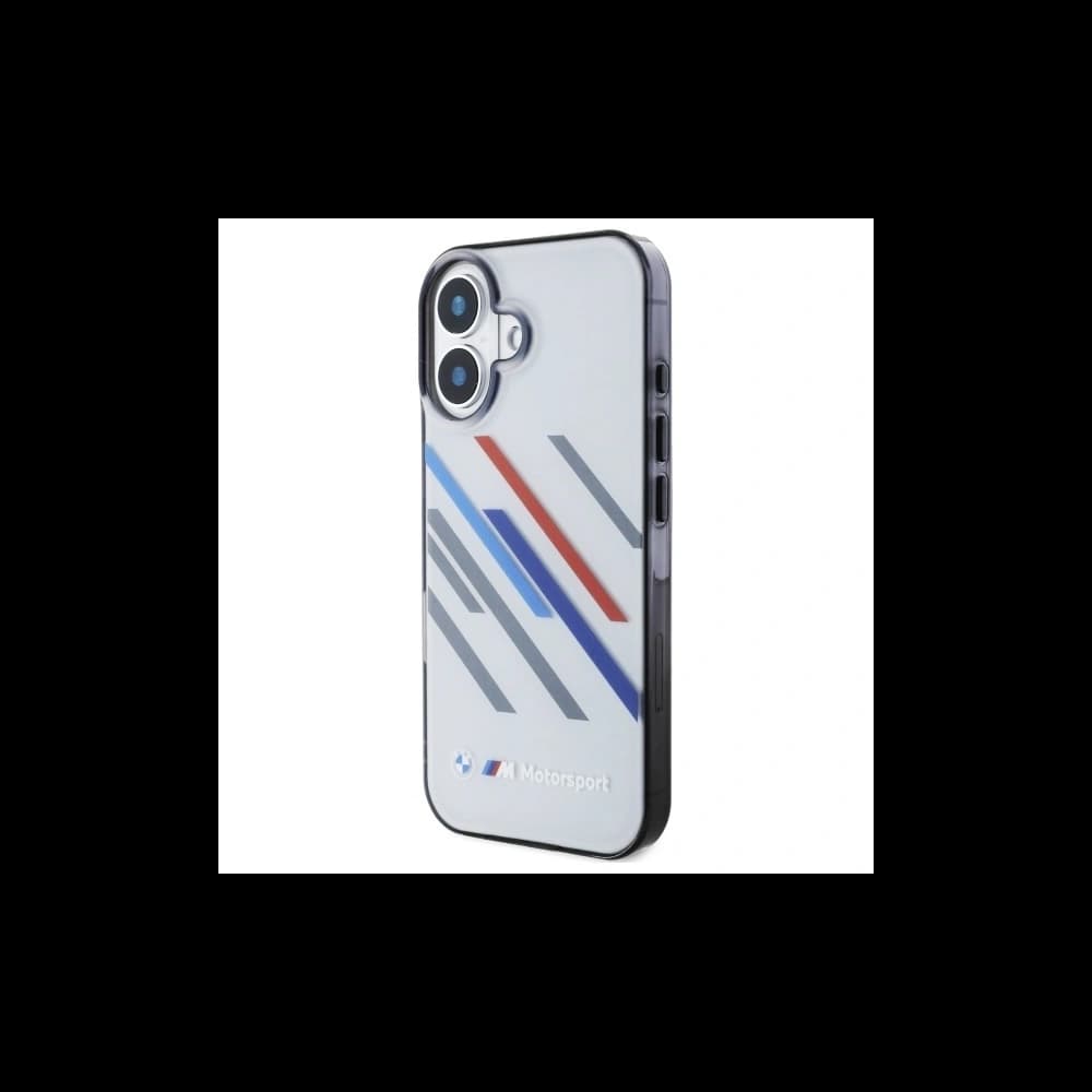BMW BMHCP16M23HTRAG Apple iPhone 16 Plus Hardcase Motorsport IML Zufällige Streifen grau - 2