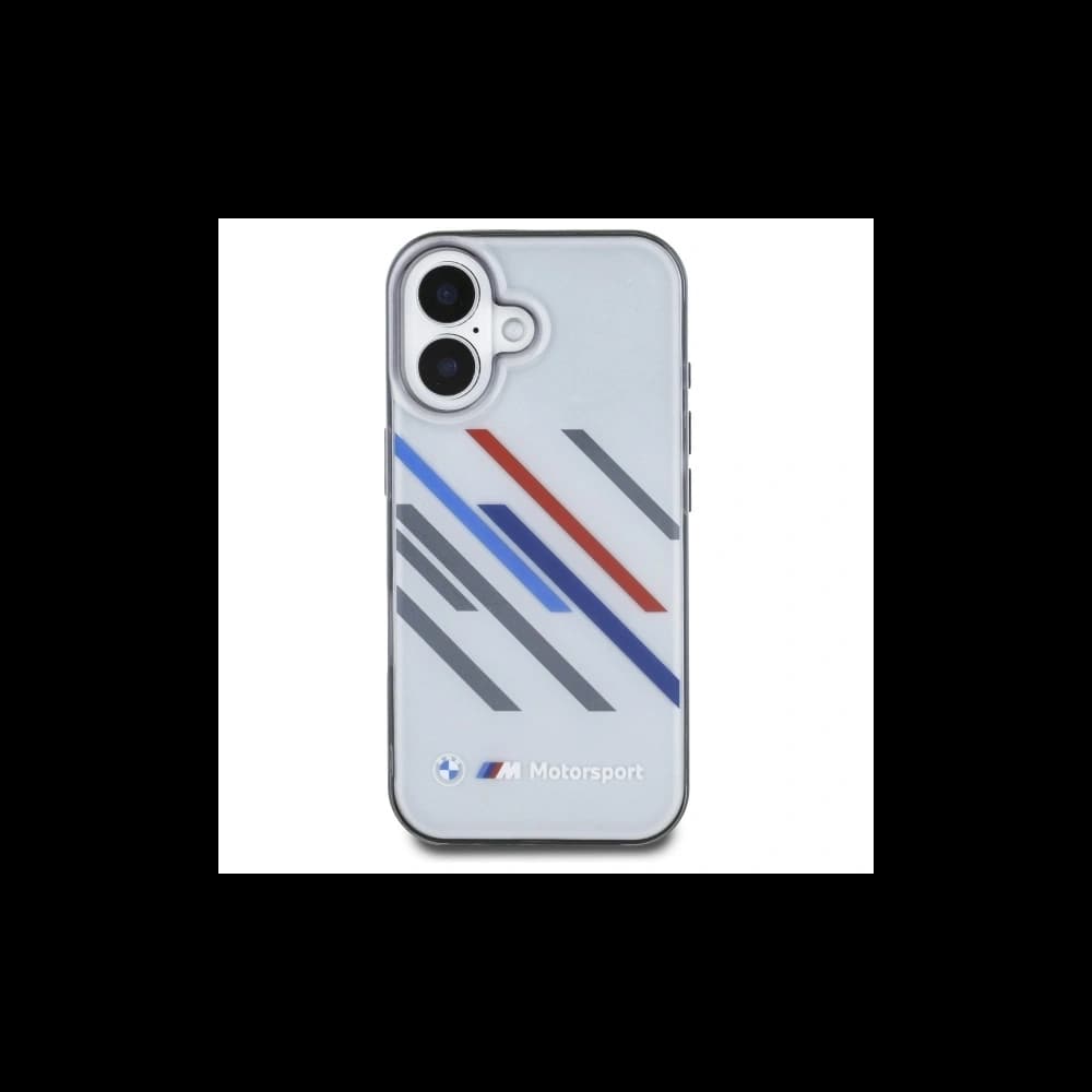 BMW BMHCP16M23HTRAG Apple iPhone 16 Plus Hardcase Motorsport IML Zufällige Streifen grau - 3