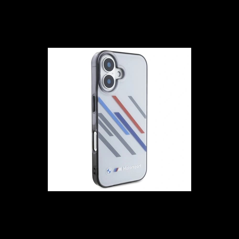 BMW BMHCP16M23HTRAG Apple iPhone 16 Plus Hardcase Motorsport IML Zufällige Streifen grau - 4