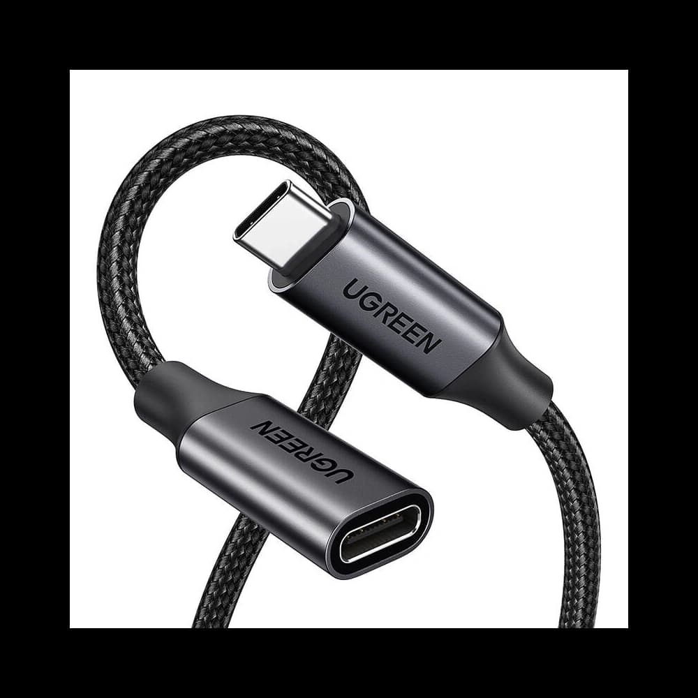 UGREEN US372 USB-C 3.2 male to USB-C Gen 2 female extension cable 0.5m (black) - 2