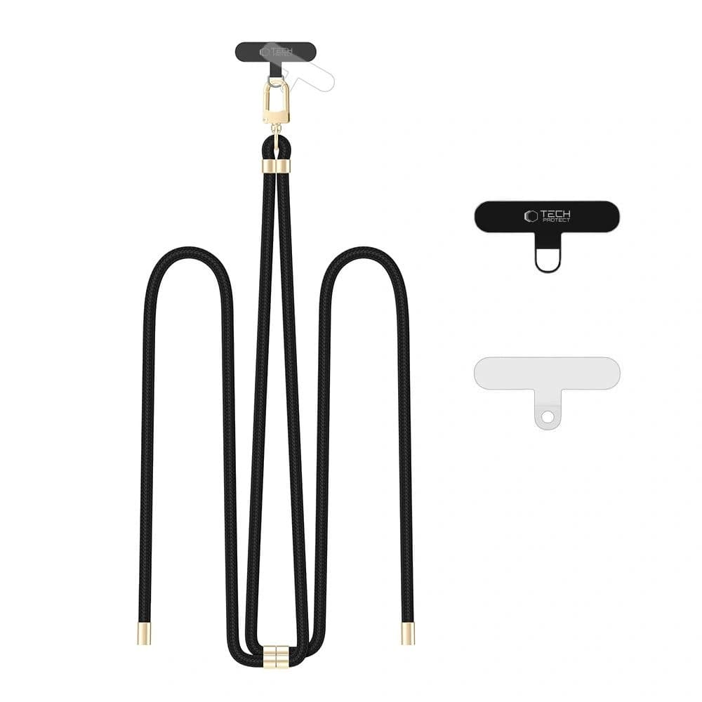 Tech-Protect C7S Rope Crossbody Strap Black/gold - 1