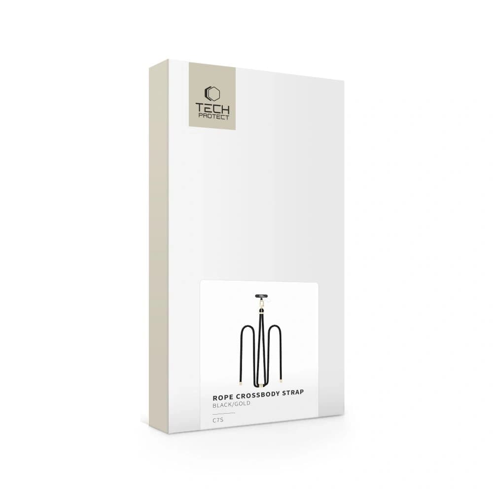 Tech-Protect C7S Rope Crossbody Strap Black/gold - 4