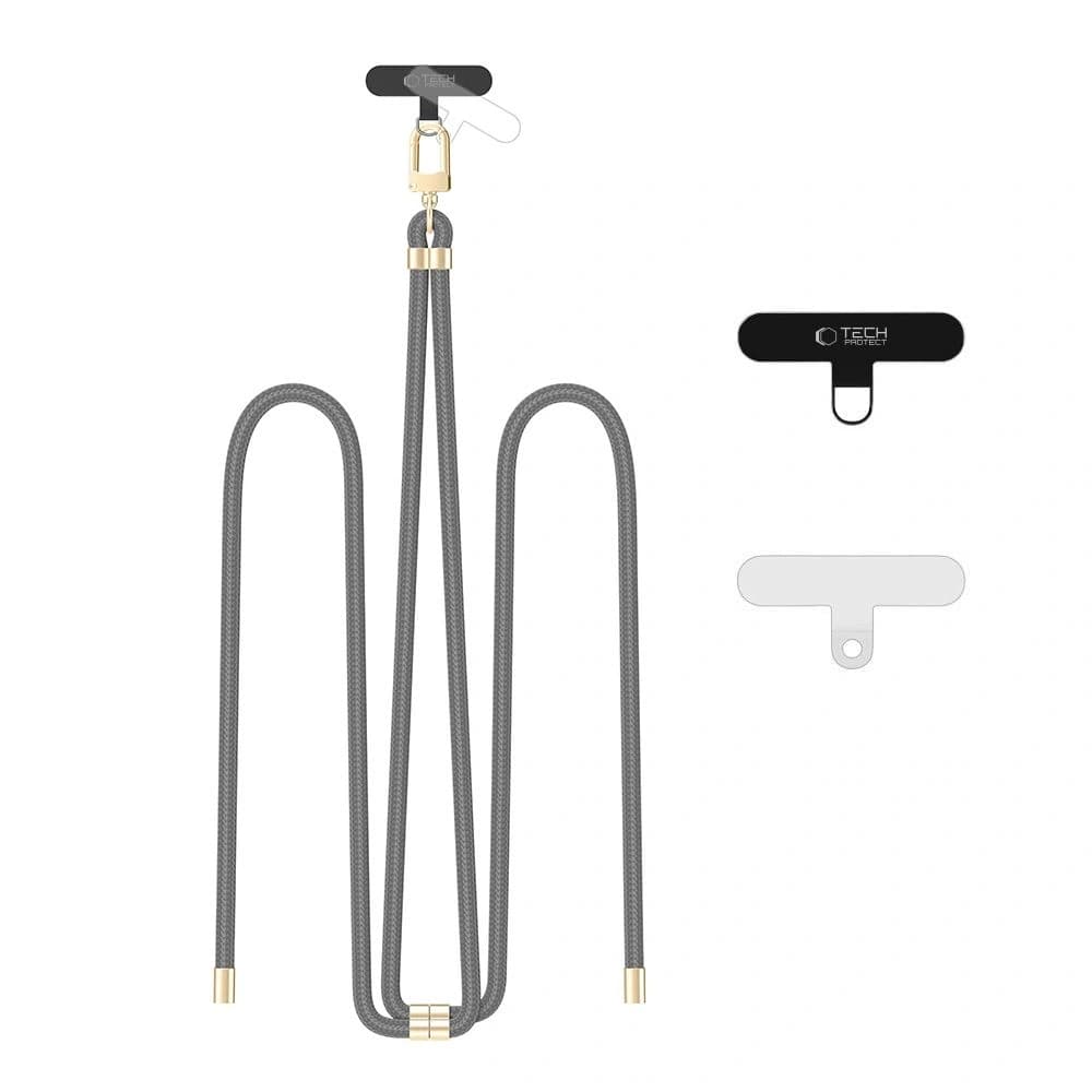 Tech-Protect C7S Seil Umhängegurt Crayon Grau/Gold - 1