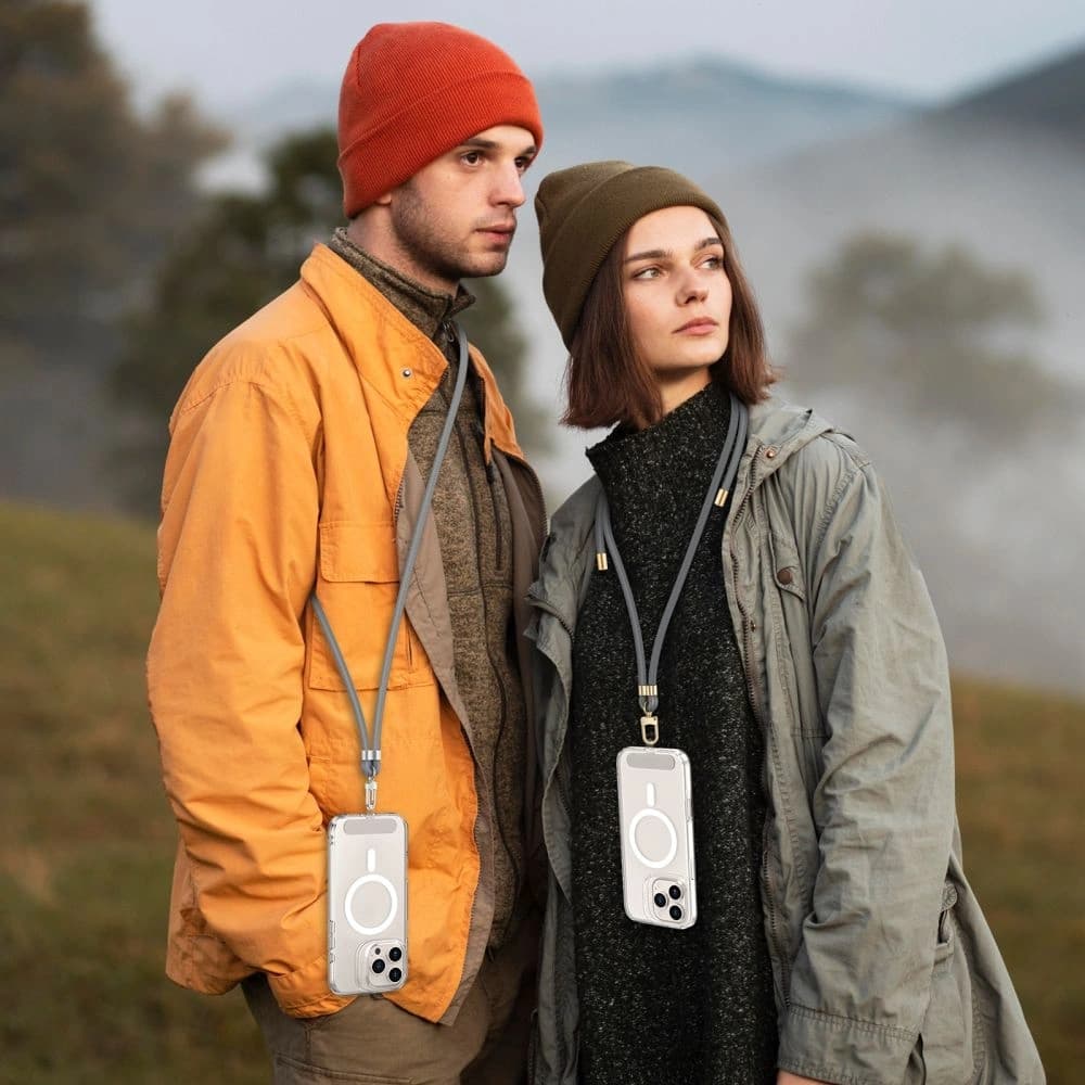 Tech-Protect C7S Seil Umhängegurt Crayon Grau/Gold - 3