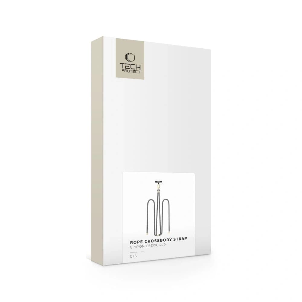 Tech-Protect C7S Seil Umhängegurt Crayon Grau/Gold - 4