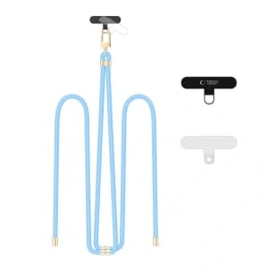 Tech-Protect C7S Rope Crossbody Strap Baby Blue/gold