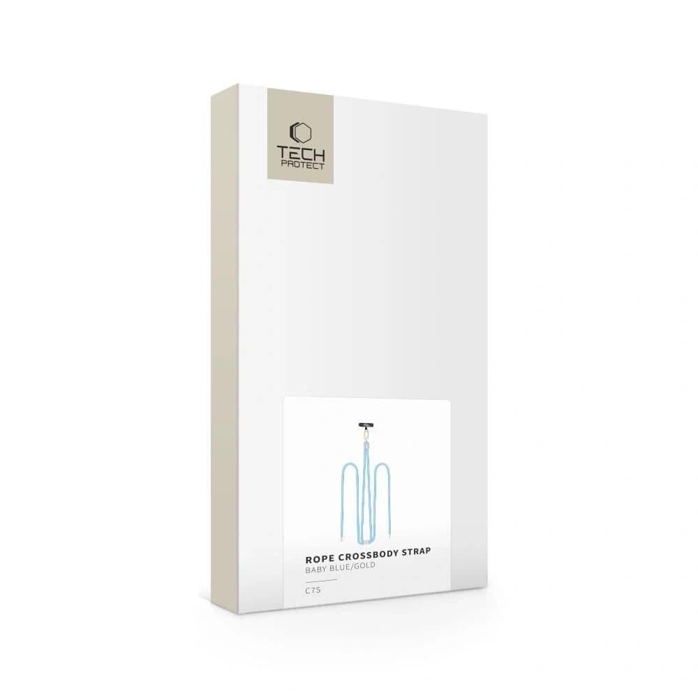 Tech-Protect C7S Seil-Crossbody-Gurt Baby Blau/Gold - 4