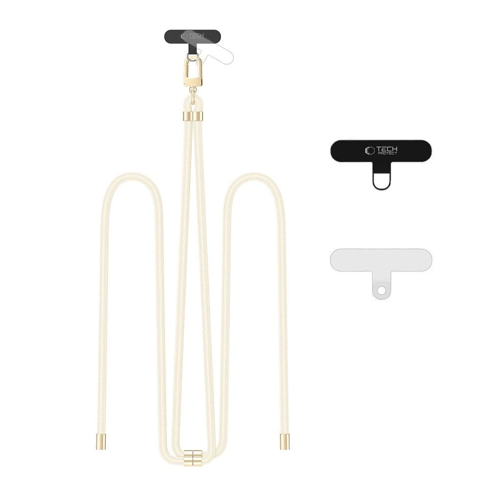 Tech-Protect C7S Rope Crossbody Strap Beige/gold - 1