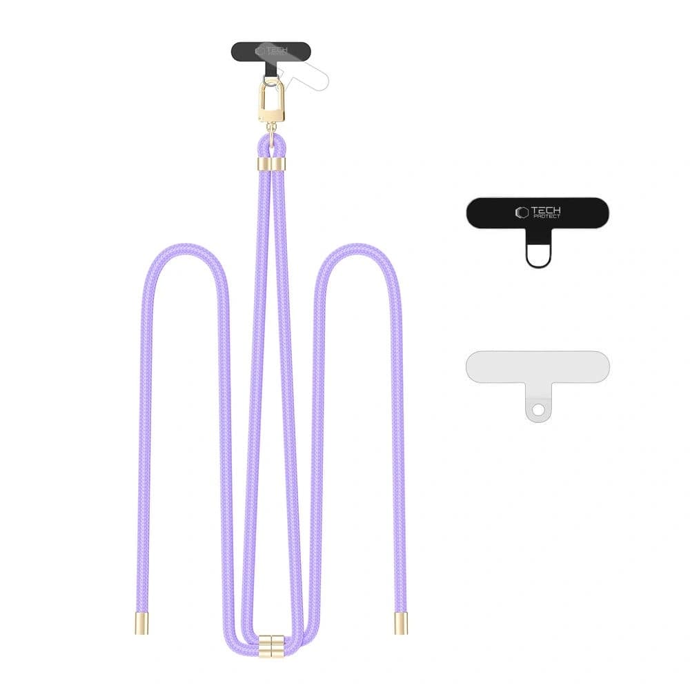 Tech-Protect C7S Rope Crossbody Strap Lavender/gold - 1