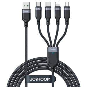 Joyroom Multi-Use Series S-A18 cable USB-A / 2xUSB-C, Lightning, microUSB 1.2m black