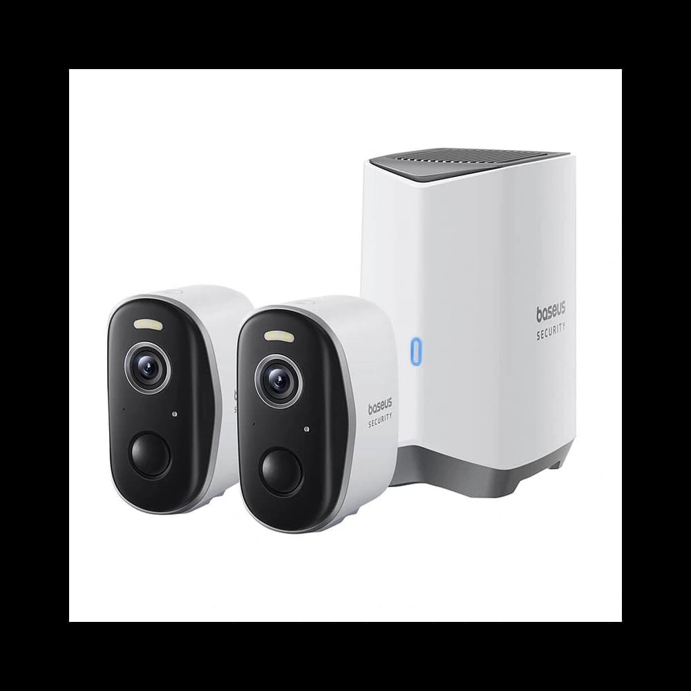 Baseus N1 2K Outdoor camera set of 2 (White) - 2