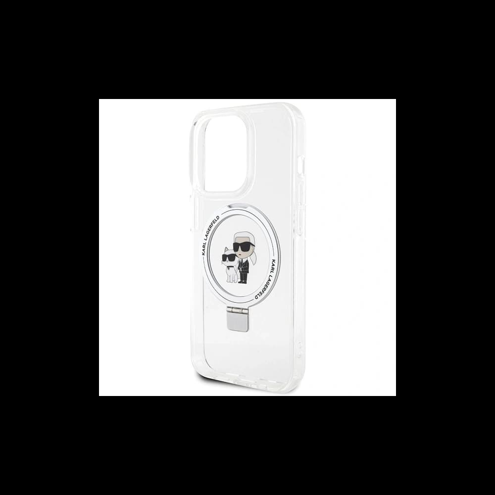 Karl Lagerfeld KLHMP15XHMRSKCH Apple iPhone 15 Pro Max hardcase Ring Stand Karl&Choupettte MagSafe white - 6
