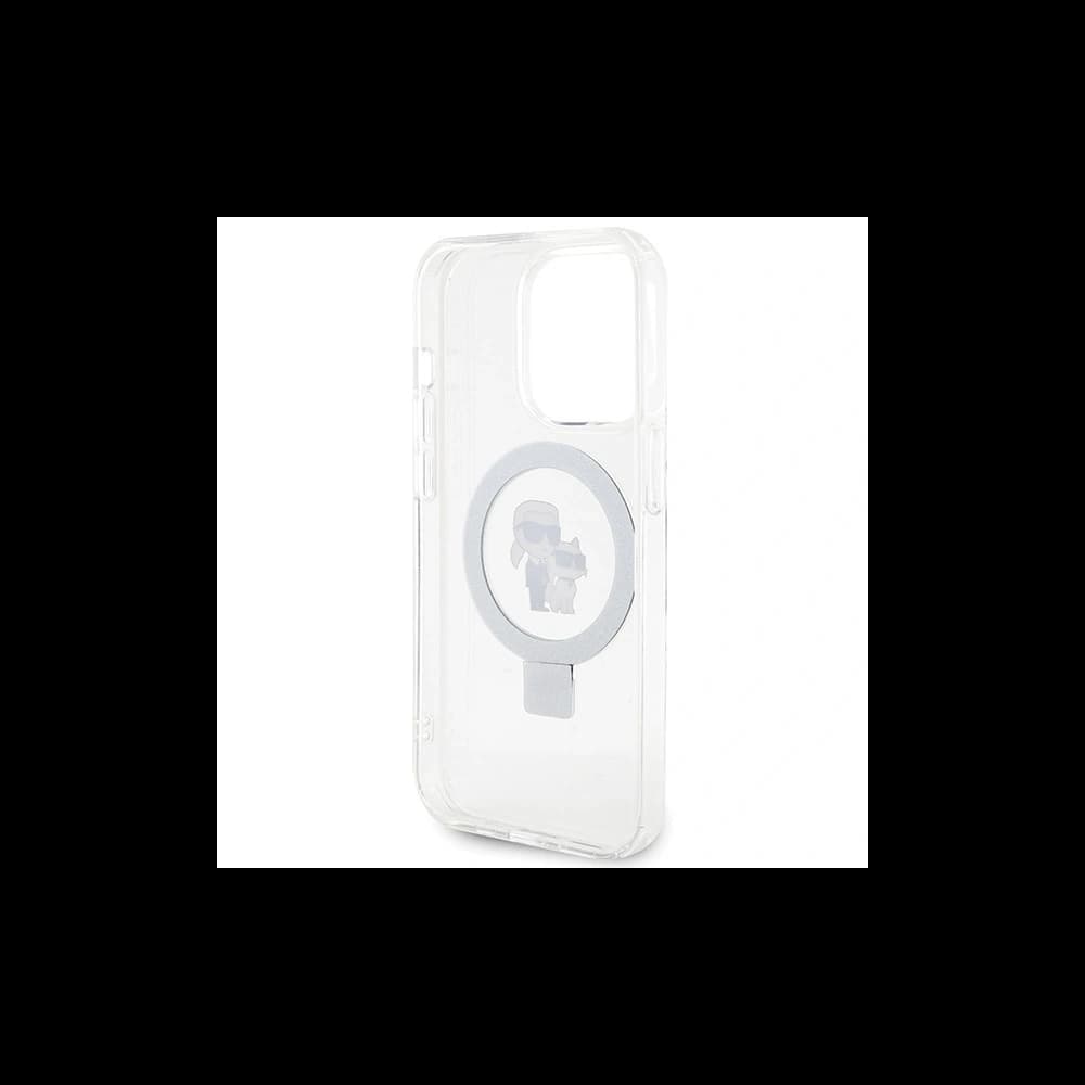 Karl Lagerfeld KLHMP15XHMRSKCH Apple iPhone 15 Pro Max hardcase Ring Stand Karl&Choupettte MagSafe white - 7