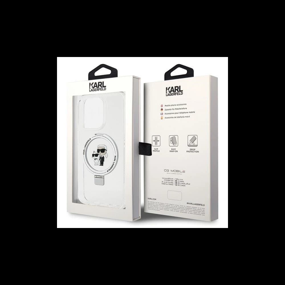 Karl Lagerfeld KLHMP15XHMRSKCH Apple iPhone 15 Pro Max hardcase Ring Stand Karl&Choupettte MagSafe white - 8