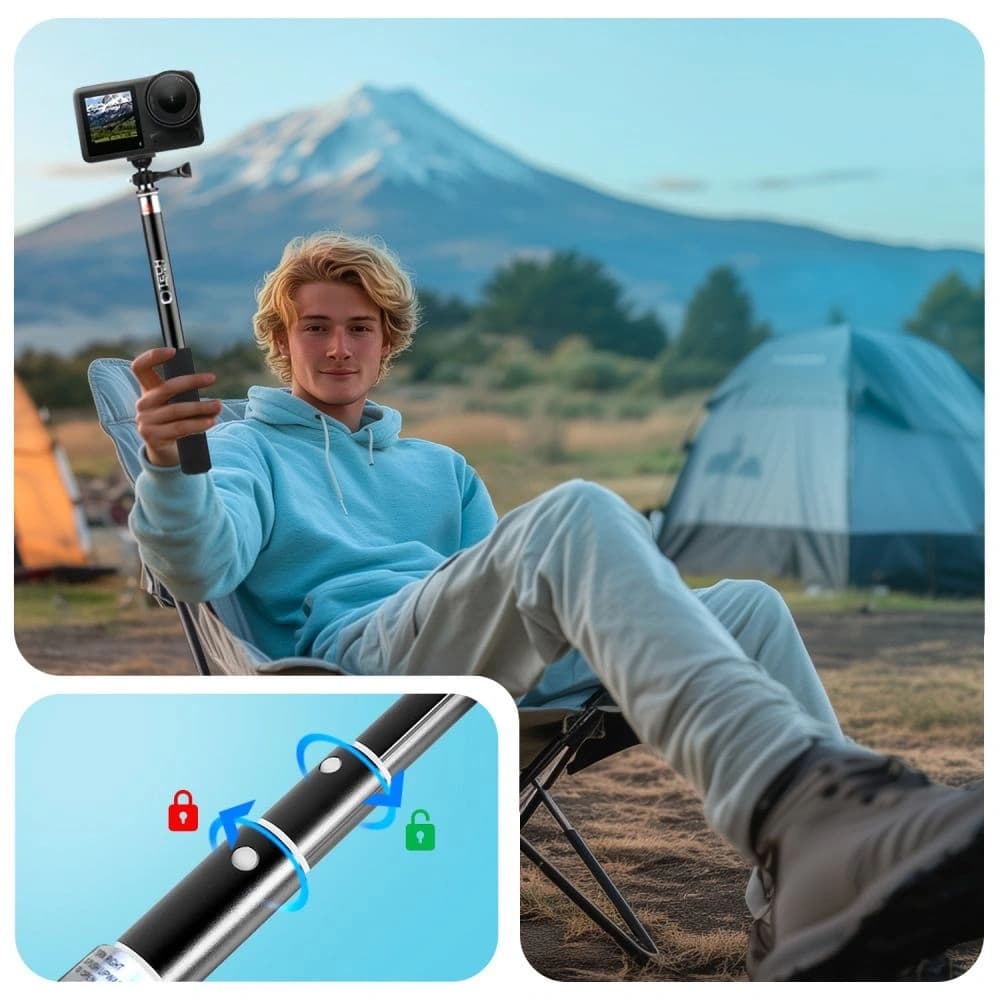Tech-Protect GA100 Monopad & Selfie Stick GOPRO / DJI Black - 3