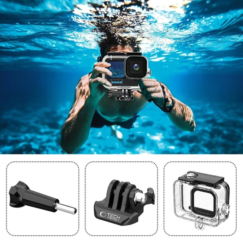 Tech-Protect GA200 Waterproof Case GOPRO Hero 9 / 10 / 11 / 12 / 13 Clear - 2