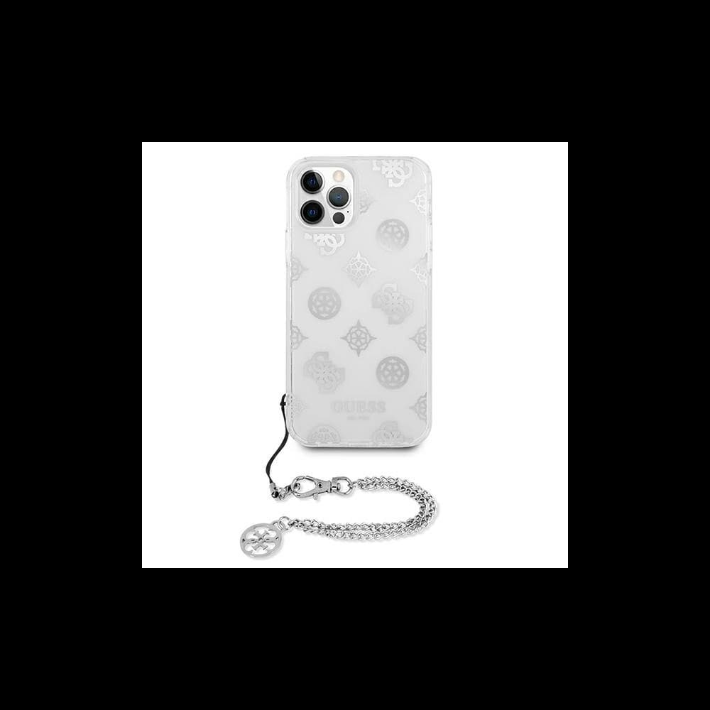 [OUTLET] Case Guess GUHCP12LKSPESI Apple iPhone 12 Pro Max silber/silver Hardcase Peony Chain Collection - 3
