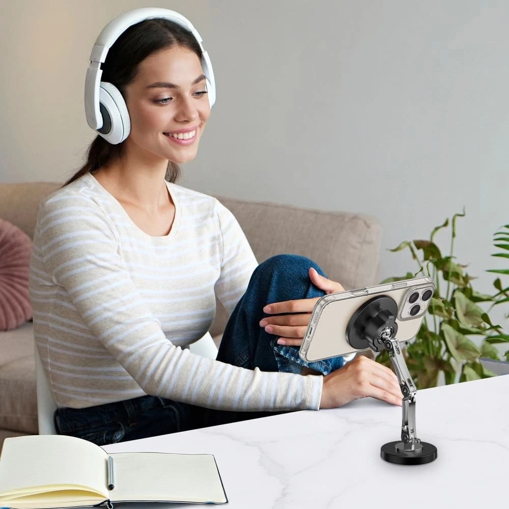 Uchwyt Tech-Protect N57 Magnetic MagSafe Dashboard Car Mount & Desktop Phone Stand Black - 6