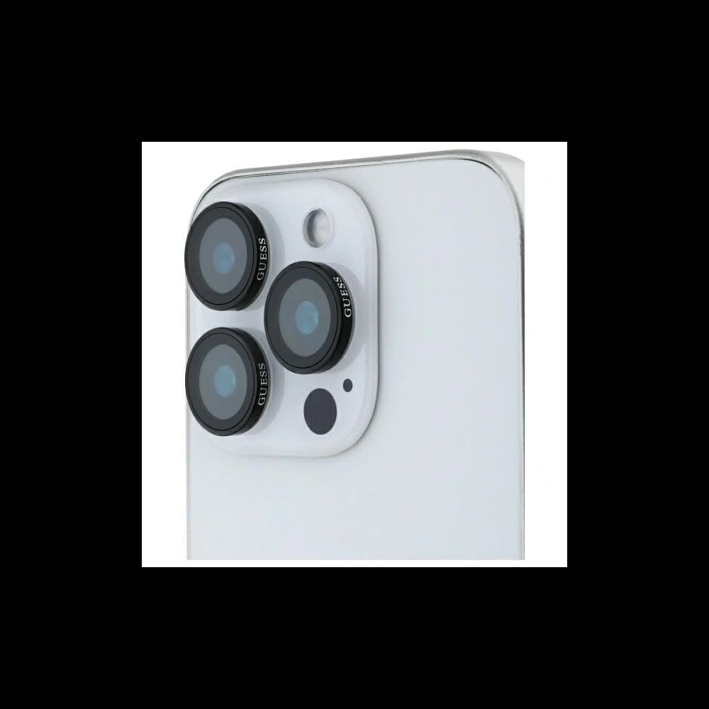 Guess GUCL163SAGK Apple iPhone 16 Pro / 16 Pro Max Objektivschutz Metall schwarz/black - 1