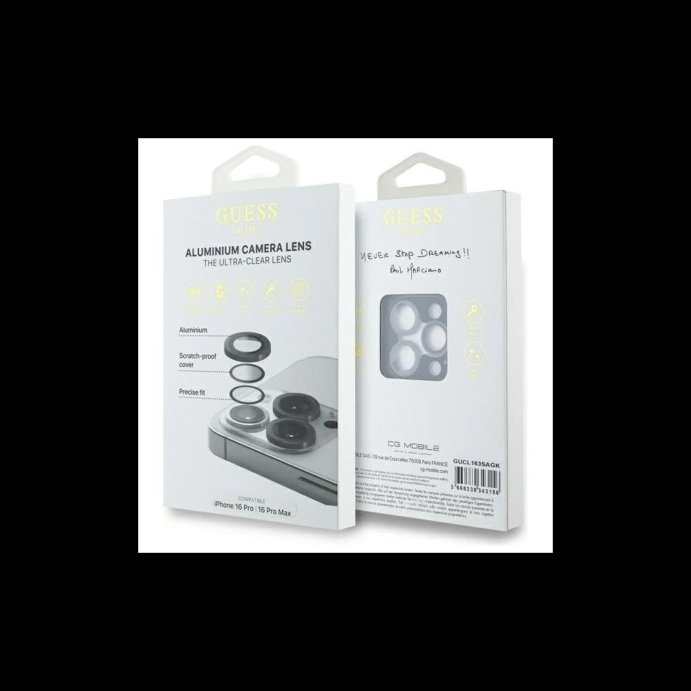 Guess GUCL163SAGK Apple iPhone 16 Pro / 16 Pro Max Objektivschutz Metall schwarz/black - 3