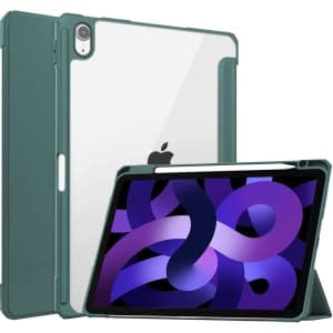 Etui Bizon Case Tab Clear Matt do Apple iPad Air 6 / Air 5 / Air 4 / iPad Pro 11 2018 ciemnozielone
