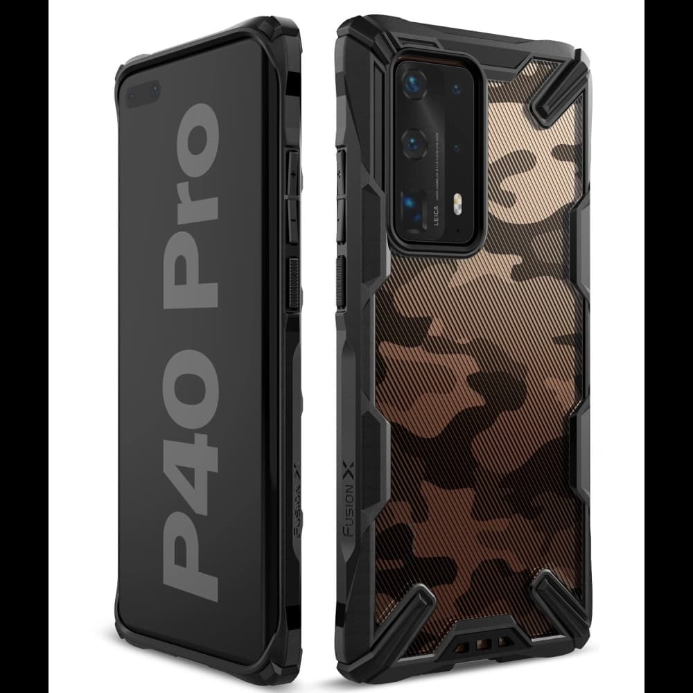 Ringke Tasche Fusion-X Huawei P40 Pro Camo (Moro) Schwarz - 6
