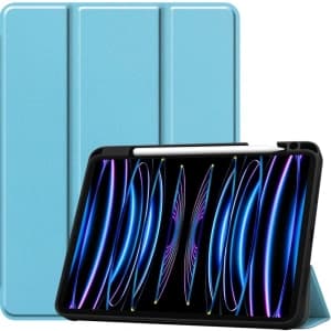 Etui Bizon Case Tab Lizard do Apple iPad Pro 11 2022/2021/2020/2018 błękitne