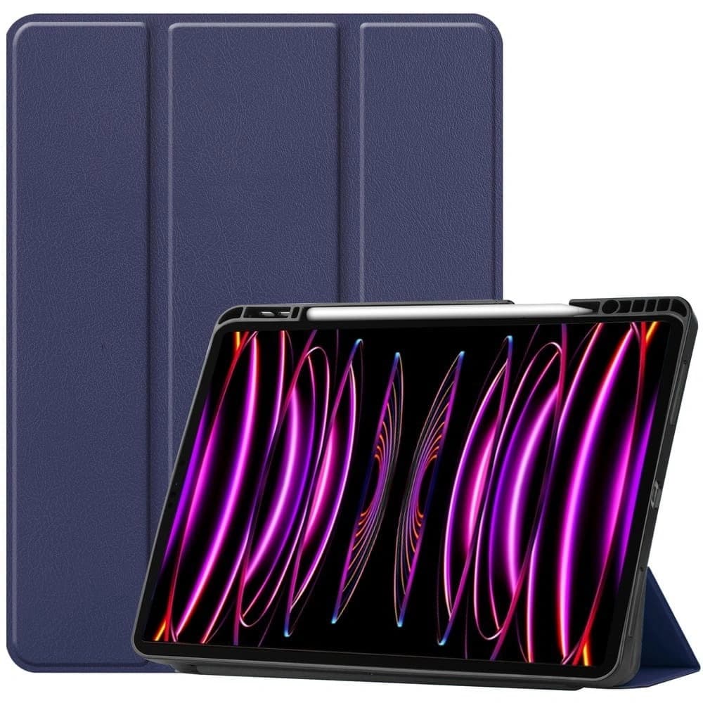 Etui Bizon Case Tab Lizard do Apple iPad Pro 12.9 2022/2021/2020/2018 granatowe - 1