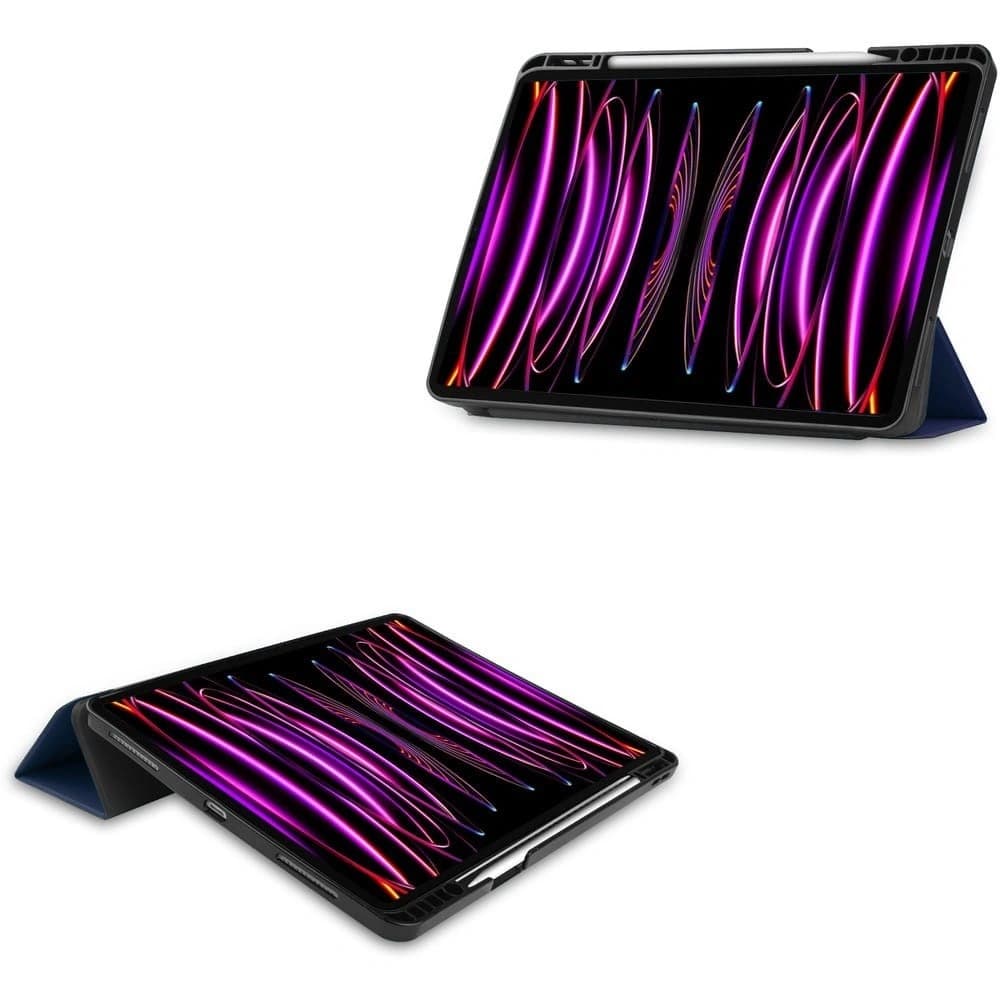 Etui Bizon Case Tab Lizard do Apple iPad Pro 12.9 2022/2021/2020/2018 granatowe - 2
