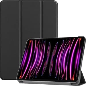 Etui Bizon Case Tab Croc do Apple iPad Pro 12.9 2022/2021/2020/2018 czarne