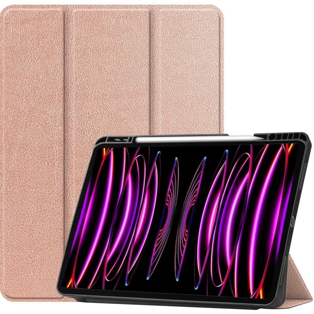 Etui Bizon Case Tab Lizard do Apple iPad Pro 12.9 2022/2021/2020/2018 różowozłote - 1