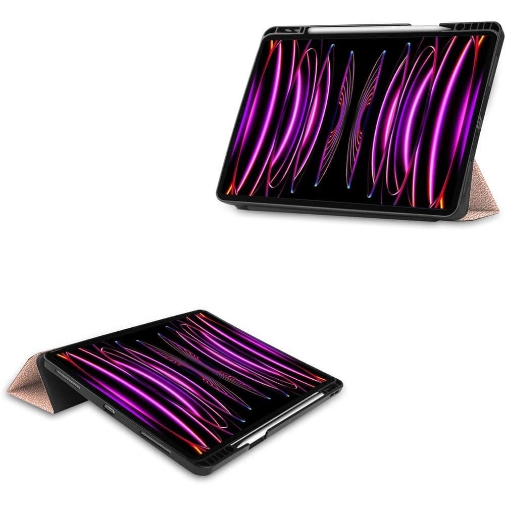 Etui Bizon Case Tab Lizard do Apple iPad Pro 12.9 2022/2021/2020/2018 różowozłote - 2