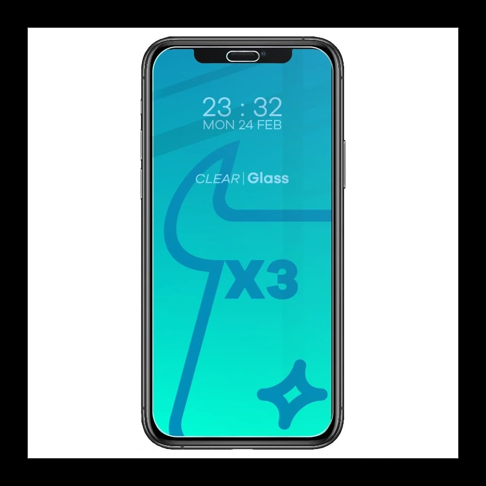 Bizon Glass Clear tempered glass - 3 pcs. + lens glass Apple iPhone 11 Pro - 4