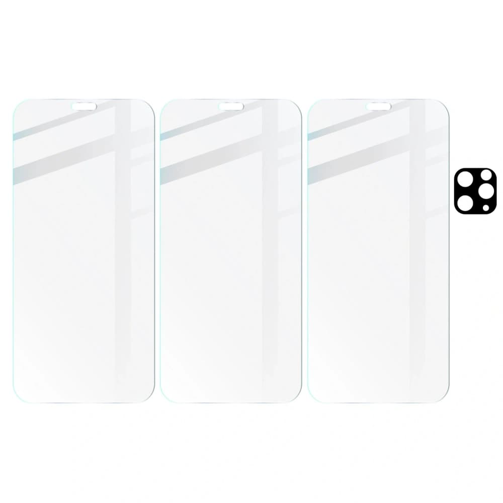 Bizon Glass Clear tempered glass - 3 pcs. + lens glass Apple iPhone 11 Pro - 5