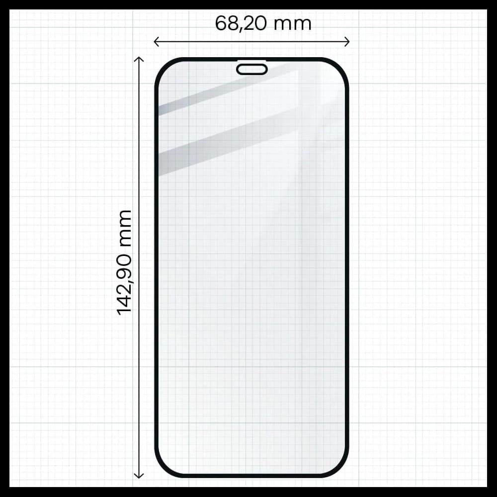 Bizon Glass Edge CF gehärtetes Glas - [2 PACK] + Linsen Schutz Apple iPhone 12 schwarz - 2