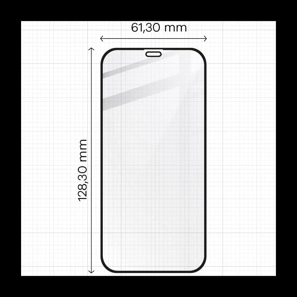 Bizon Glass Edge CF tempered glass - [2 PACK] + lens protection Apple iPhone 12 Mini black - 2