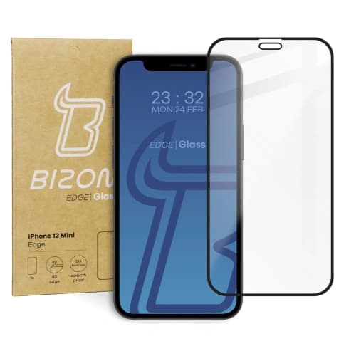 Bizon Glass Edge Apple iPhone 12 Mini schwarz