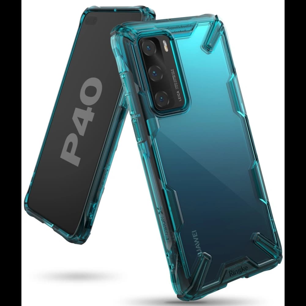 Etui Ringke Fusion-X Huawei P40 Turquoise Green - 1