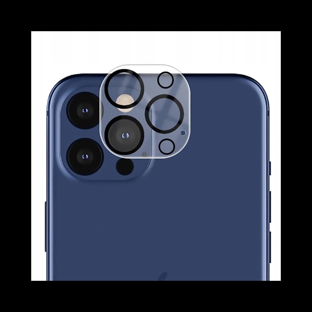 Bizon Glass Edge CF gehärtetes Glas - [2 PACK] + Linsenschutz Apple iPhone 12 Pro schwarz - 6