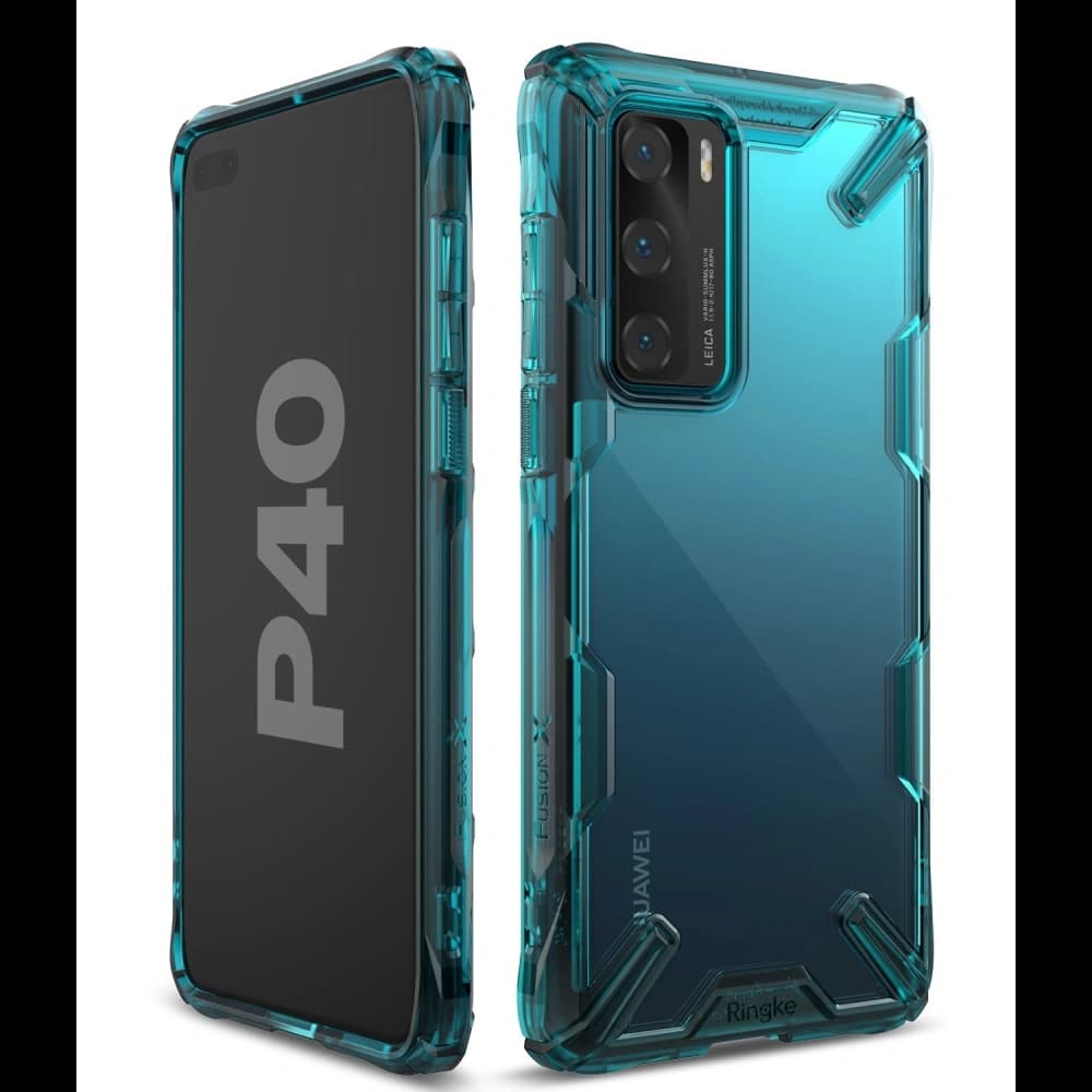 Etui Ringke Fusion-X Huawei P40 Turquoise Green - 3