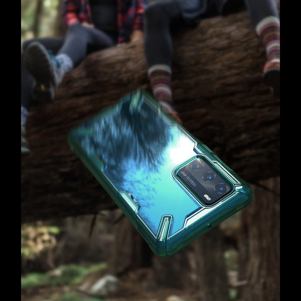 Etui Ringke Fusion-X Huawei P40 Turquoise Green - 9