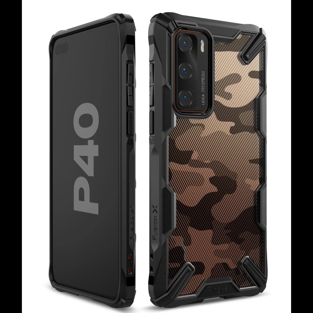 Ringke Fusion-X Huawei P40 Camo (Moro) Black - 3